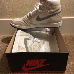 Air Jordan Retro 1 white/silver